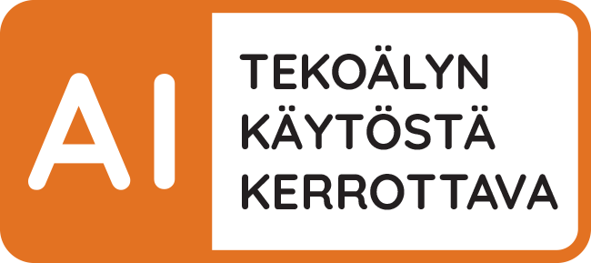 AI - sallittu, saa käyttää, pitää kertoa
